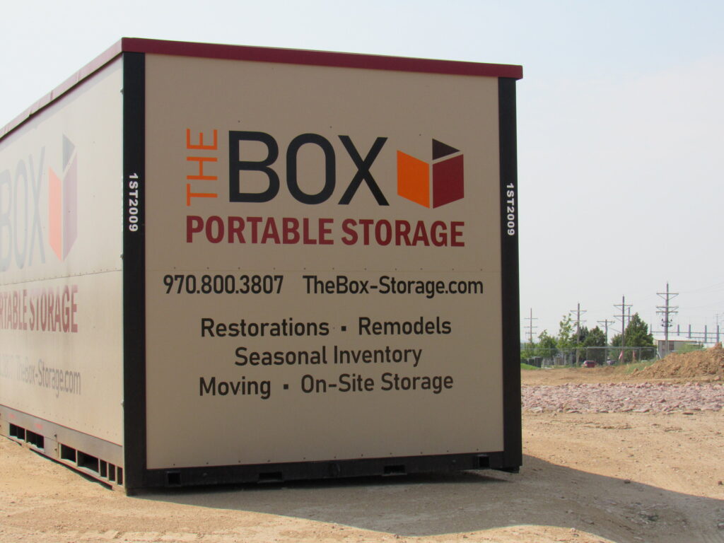 the box portable storage on site